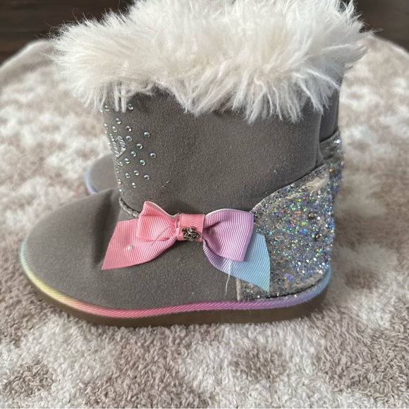 Juicy Couture Lil Coronado Cold Weather Boots Toddler Size 9 Gray Sparkle Fur - Picture 3 of 9